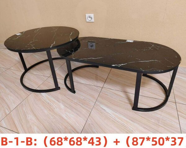 Tables gigognes marbre noir
