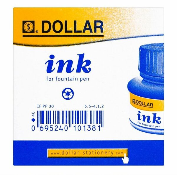 Pack of 6 Dollar Ink For Fountain Pen Blue, 30ml, PP30