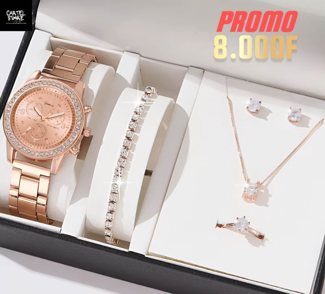 Ensemble Montre et Bijoux Castel Paris