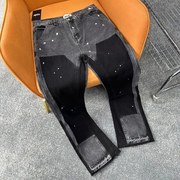 Jean noir déchiré pour homme