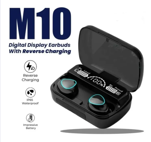 M10 TWS Wireless Headphones Touch Control Bluetooth-Compatible 5.1 Earphones Wireless Headset Waterproof 9D Hifi Quality Earbuds
