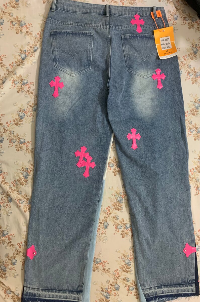 Jeans chrome Heart  bleu (2XL)
