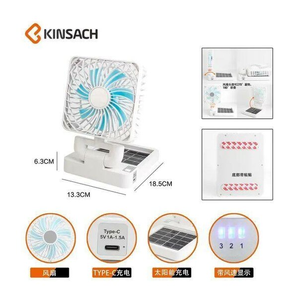 Mini Ventilateur Solaire Portable