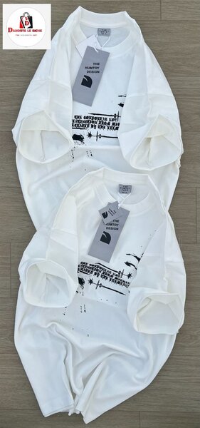 T-shirt Couple Blanc Imprimé