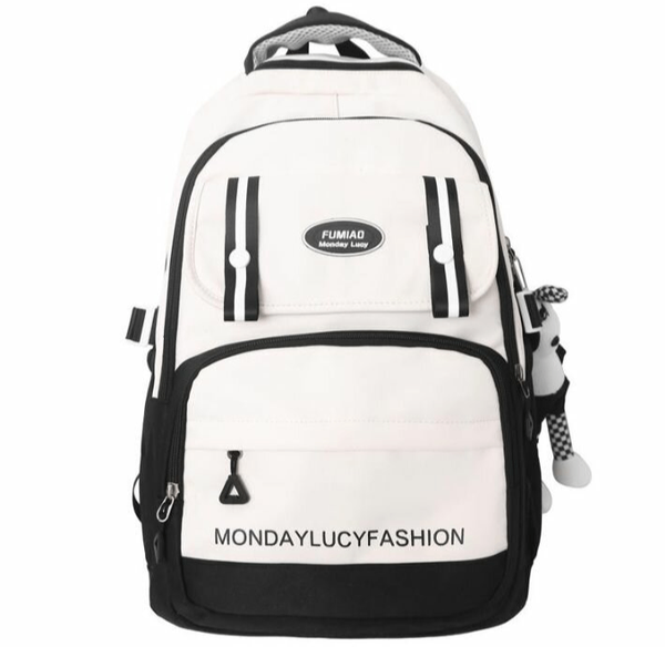 Sac à dos mode étudiant blanc