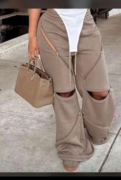 Pantalon large en coton