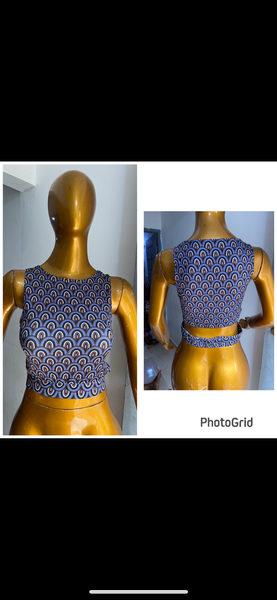 Top court femme imprimé