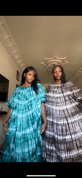 Robe colorée tie-dye longue