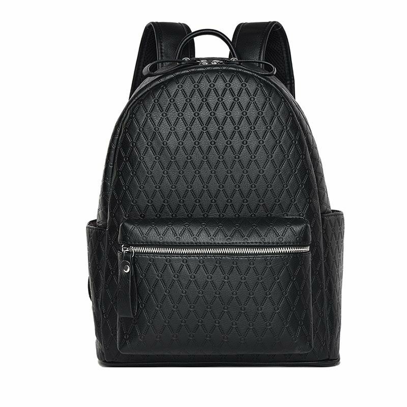 Sac à dos en cuir noir élégant