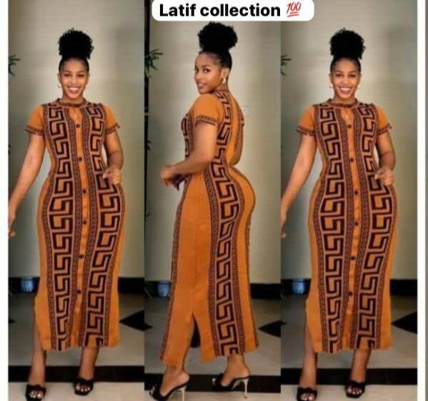 Robe Maxi Latif à Motifs élégante