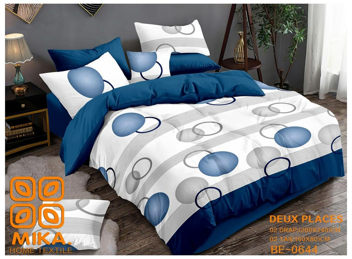 Draps 3 place motifs modernes