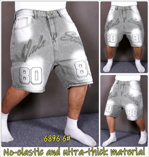 Shorts en denim gris pour homme