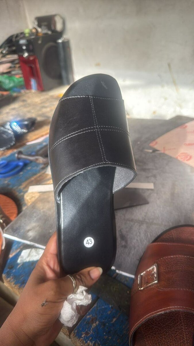 Chaussons en cuir pour hommes