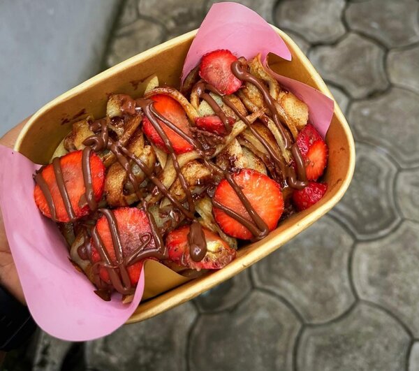 Crêpe nutella à la fraise