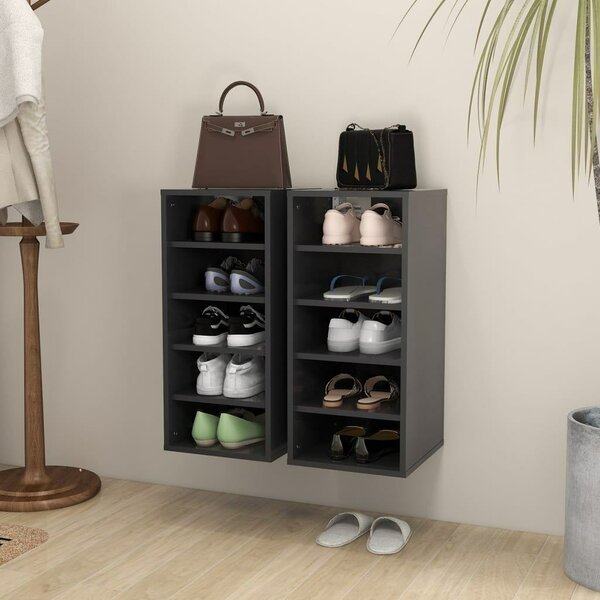 Floating shoe rack