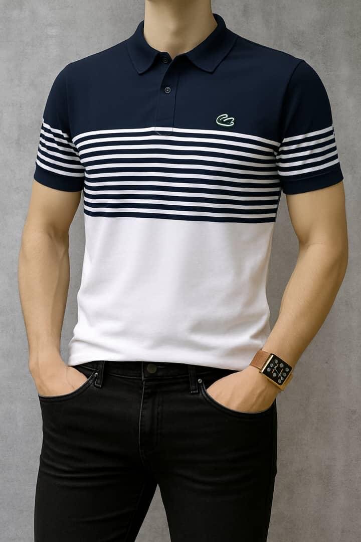 Polo à rayures homme élégant
