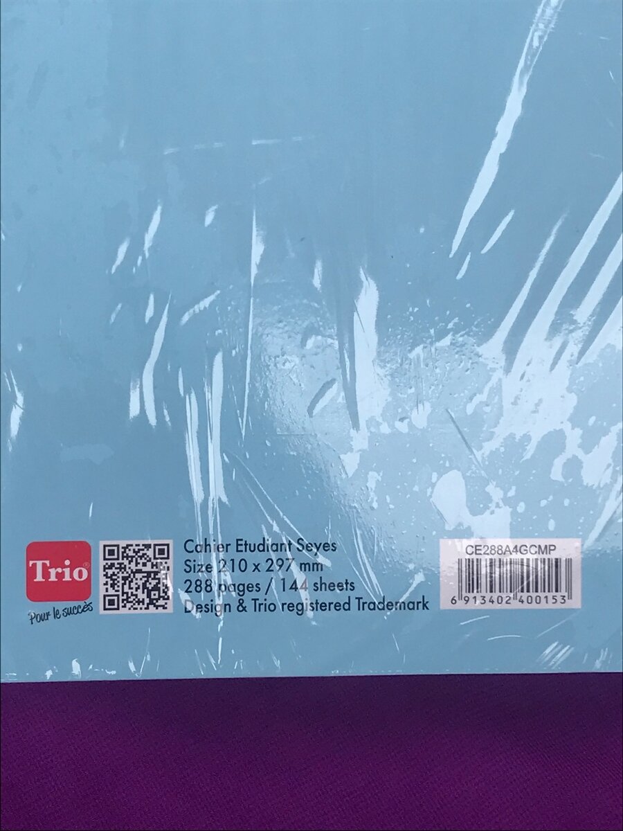 Cahier Étudiant 288 Pages A4
