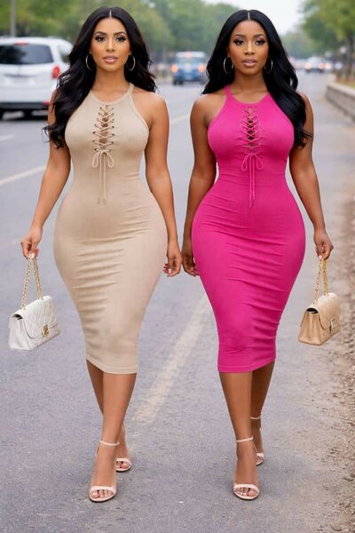 Robe Femme Élégante à Lacets