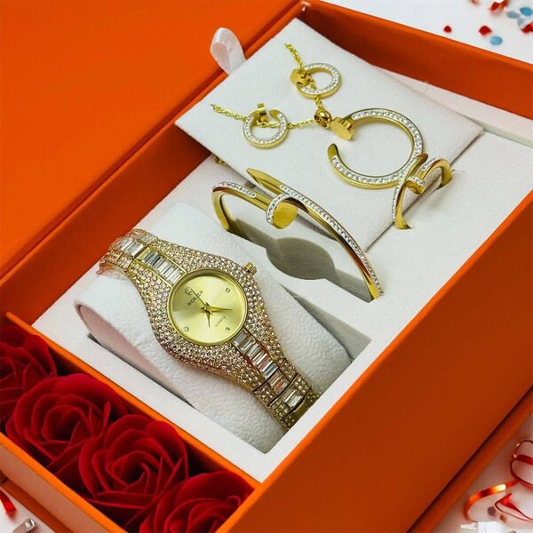 Ensemble Montre et Bijoux Luxe