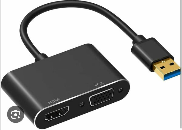 Hub USB normal vers VGA, HDMI et Audio. 