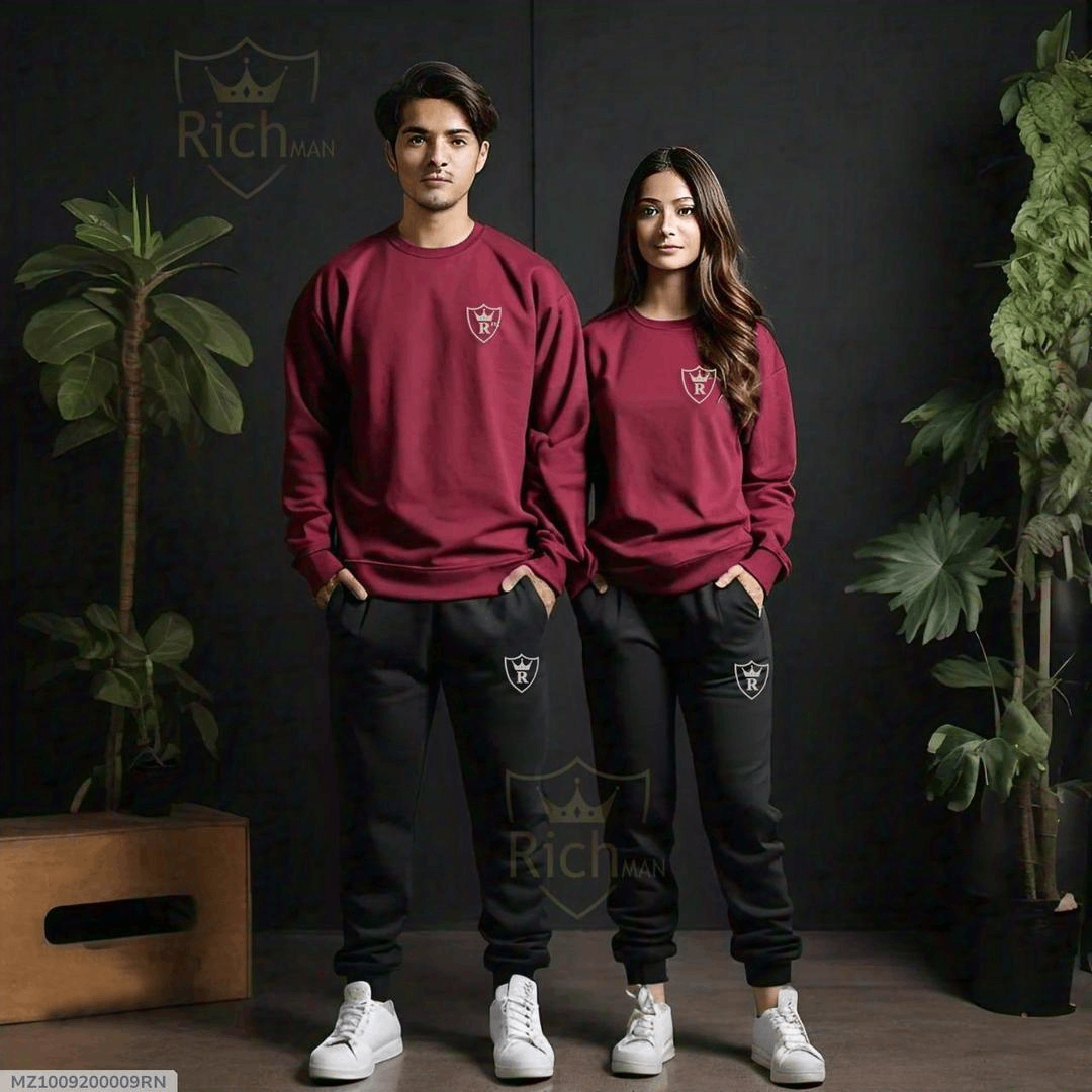 2pc unisex fleece plan Track suit