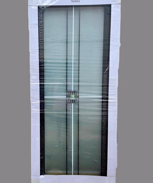 Glass bathroom doors