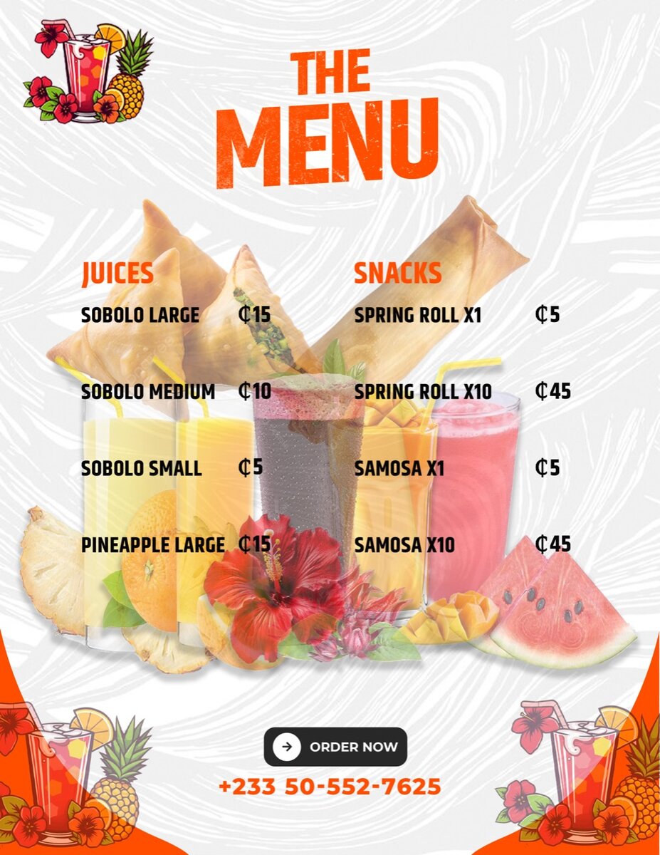 Tropical sips and bites