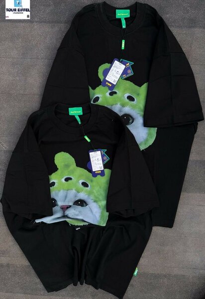 T-shirt unisexe peluche verte