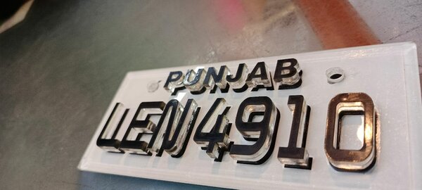Numbers plate