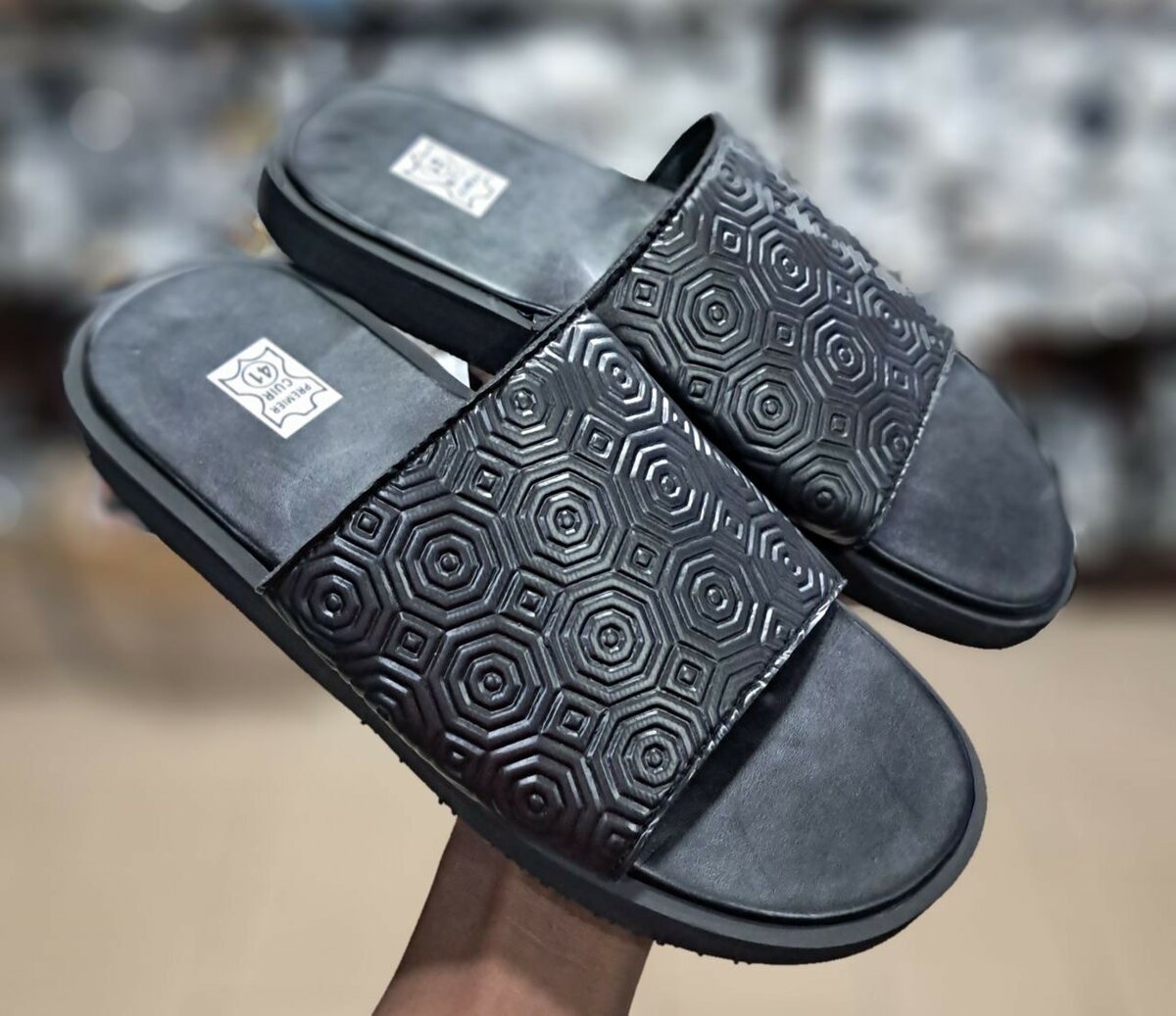 Sandale homme en cuir