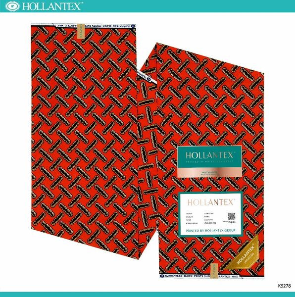 Tissu Wax Africain Rouge