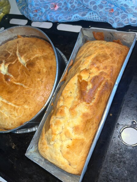 Cake fraîchement cuit