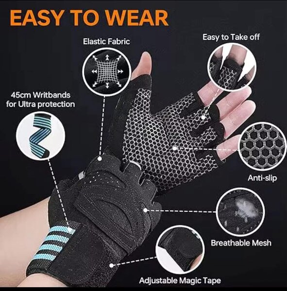 Gants de fitness antidérapants
