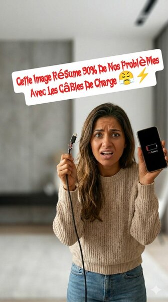 Câble de Charge Rapide 240W avec Support Téléphone