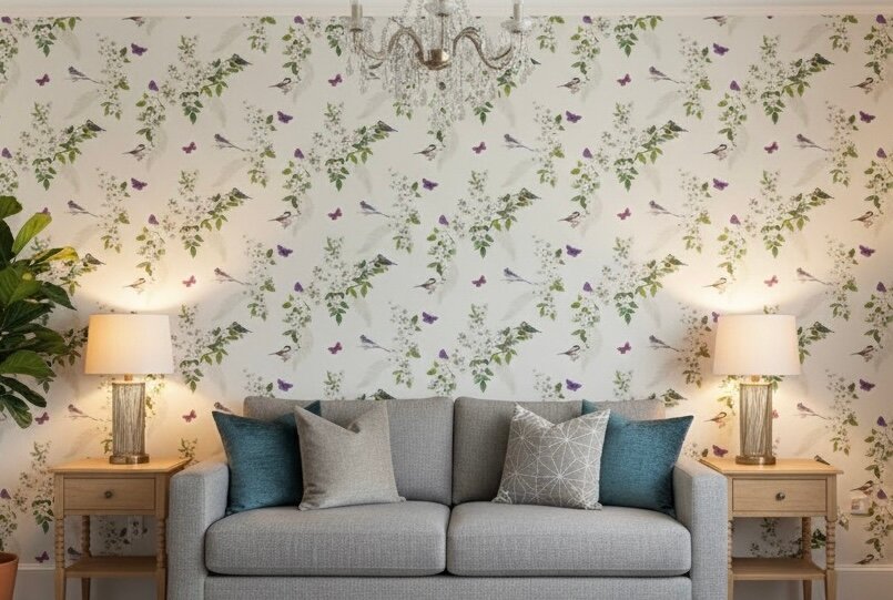 papier peint motifs floraux