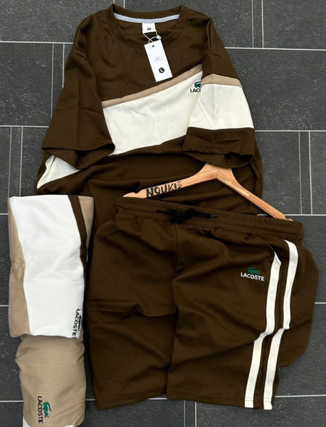Ensemble sport Lacoste marron