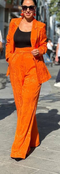 BLAZER jacket palazzo pant suit