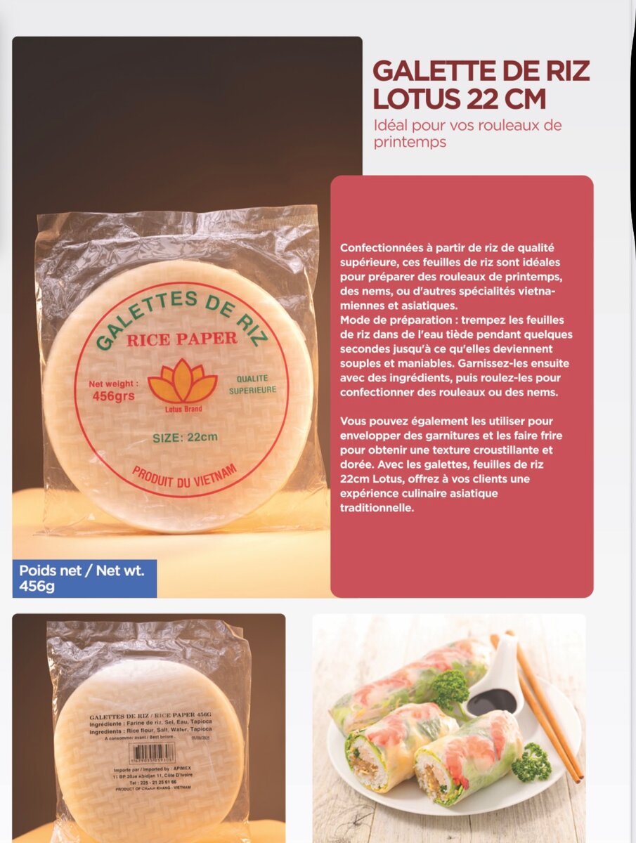 Galettes de Riz Vietnamiennes 22cm