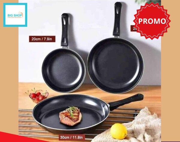 LOT DE 3 POÊLES ANTIADHÉSIVE