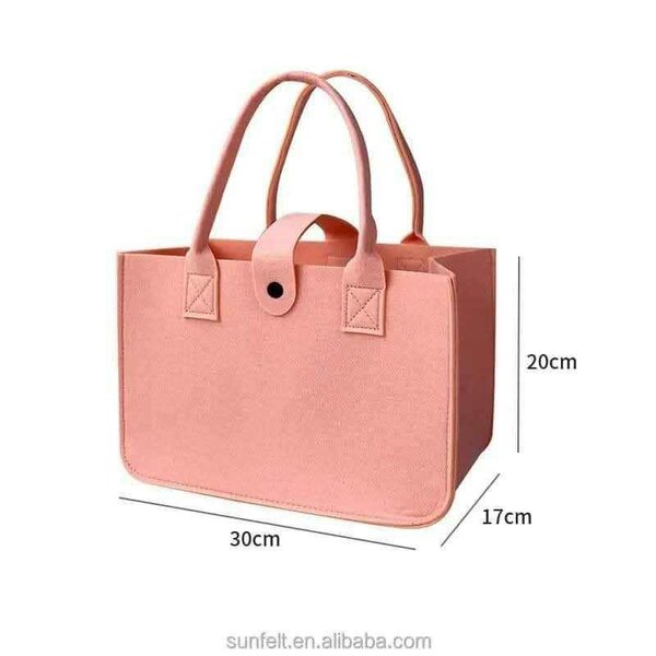 Sac fourre-tout en feutre rose