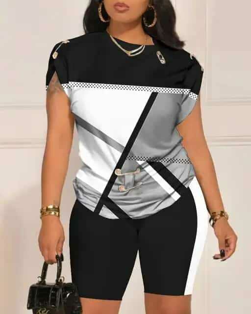 Ladies neat top and down