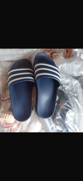 Tongs de bain unisexes bleu