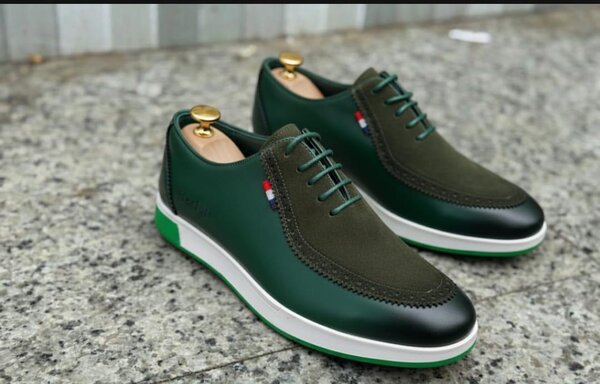 Chaussures Derby Vert Élégant