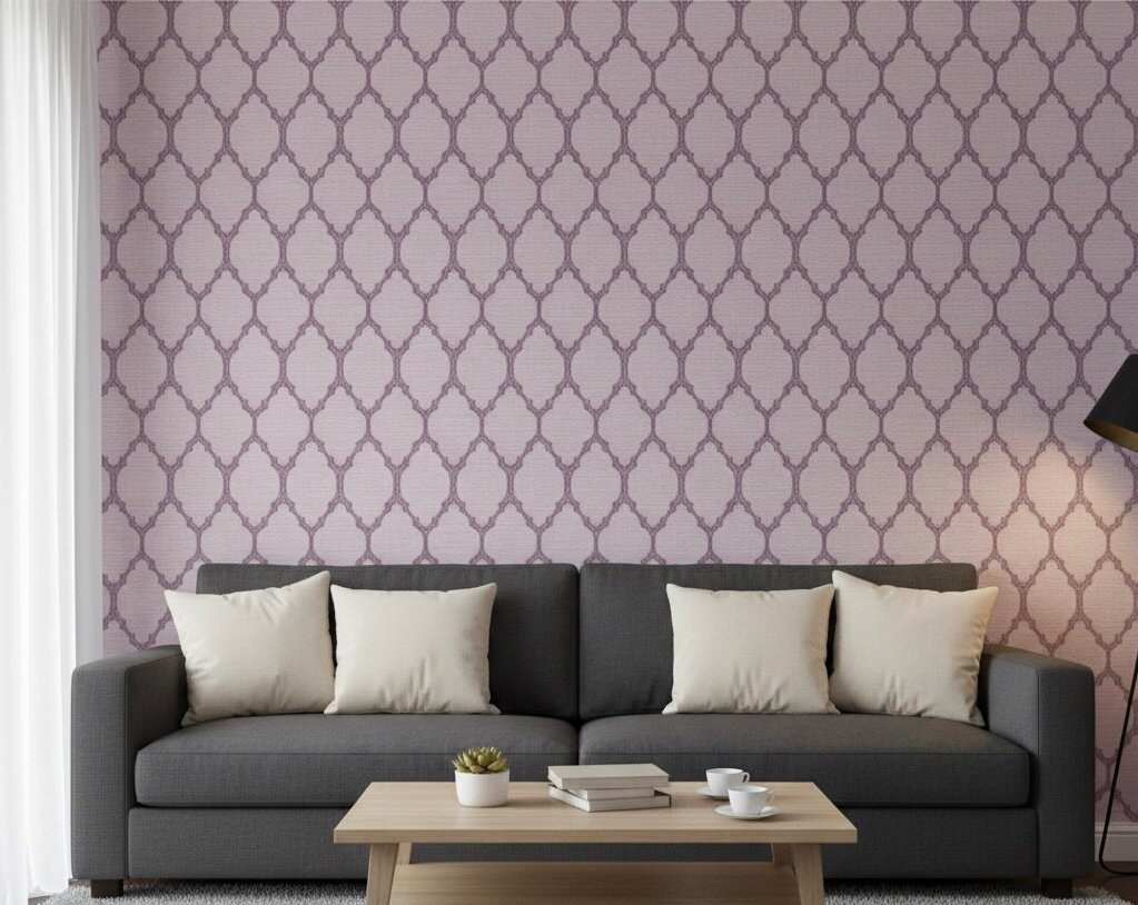 Papier peint géométrique violet