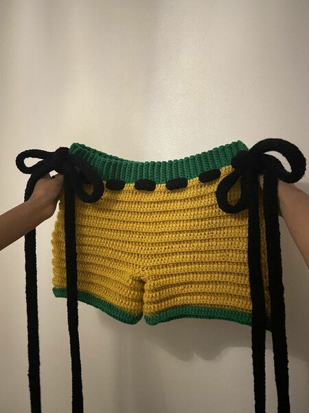 Shorts crochet colorés