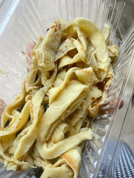 Tagliatelles de crêpe maison