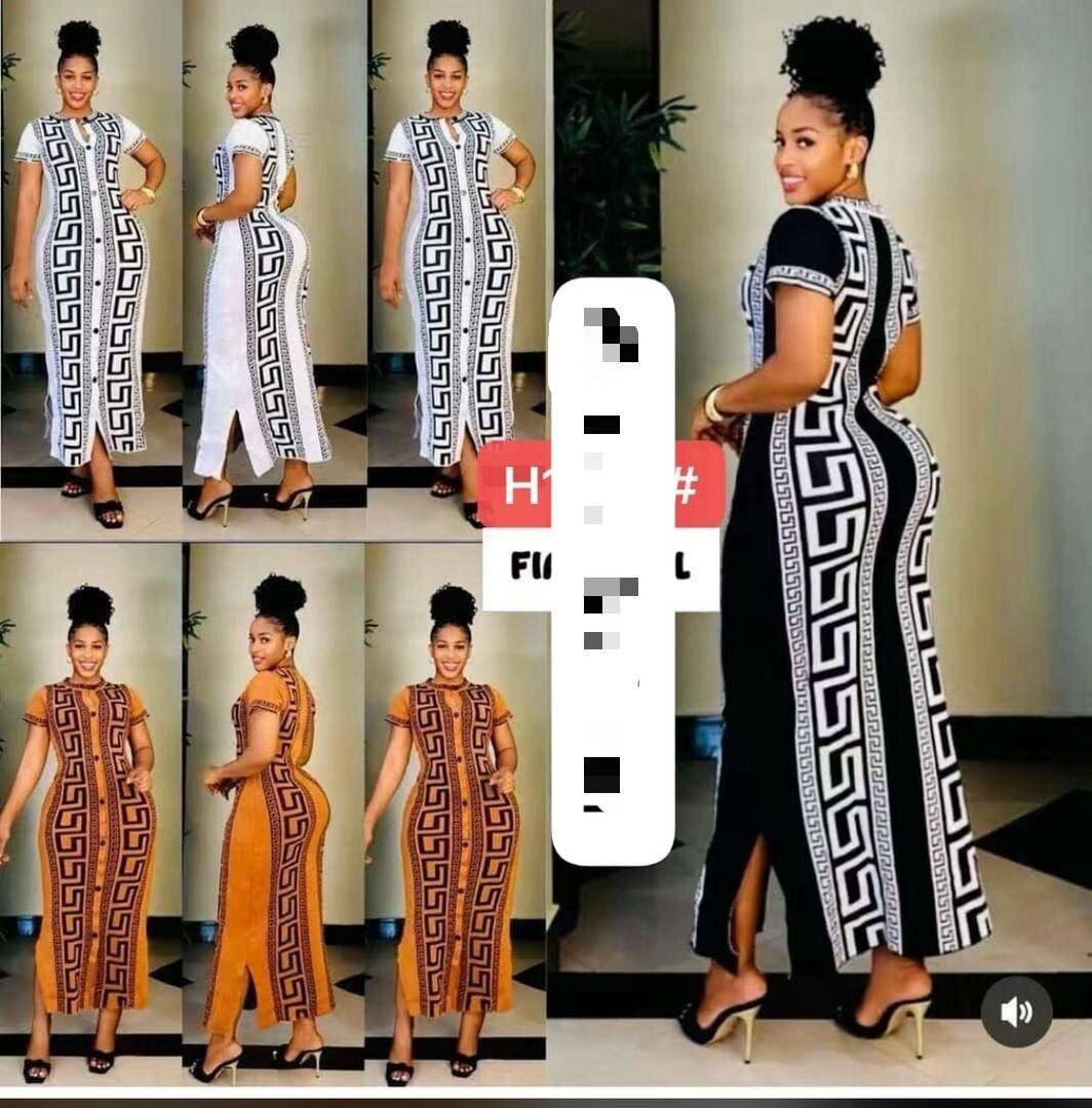 Robe longue à motifs chics