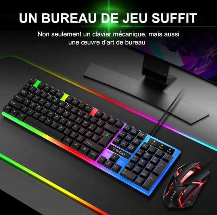 Clavier+Souris (lumineux RGB)