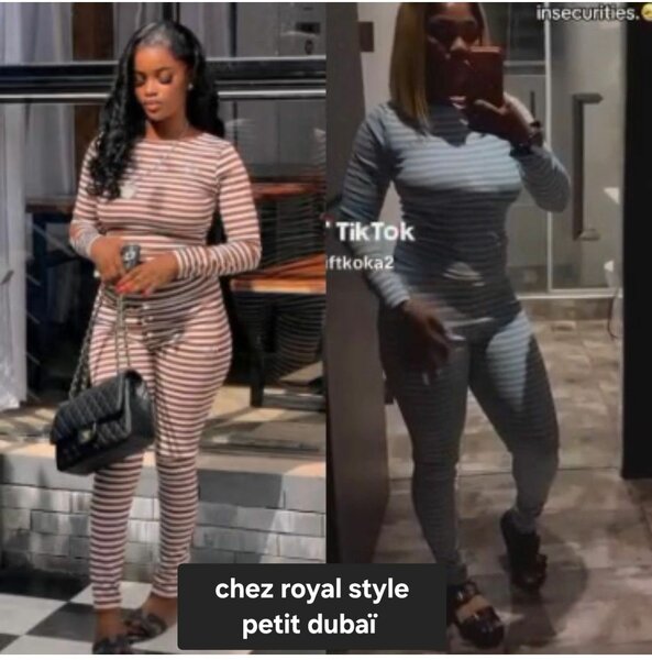 Combinaison femme chic rayée