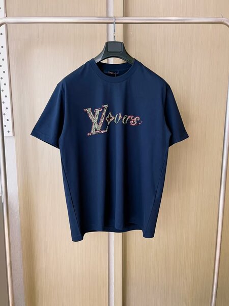 T-shirt bleu designer homme